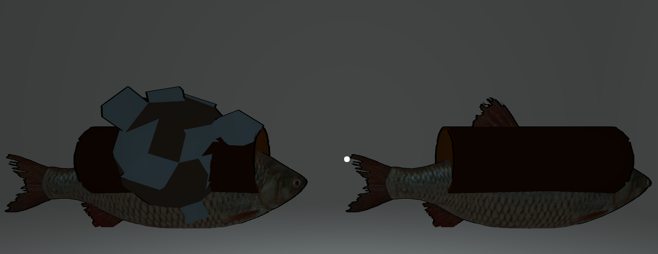 Crafters (fish) with item models intersecting them