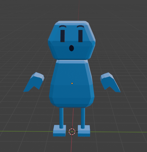 Blue figure with a shocked expression