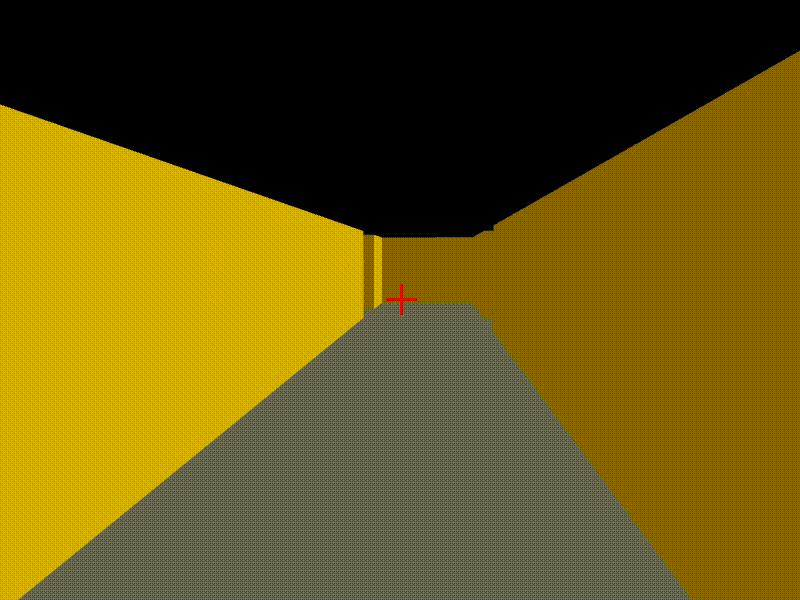 Walking through maze.