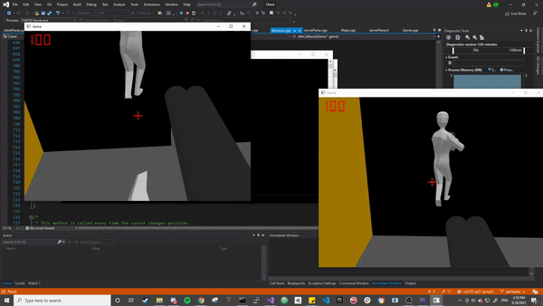 Multiplayer character animations.