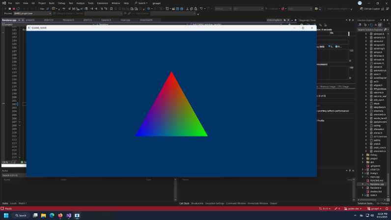 Moving triangle demo